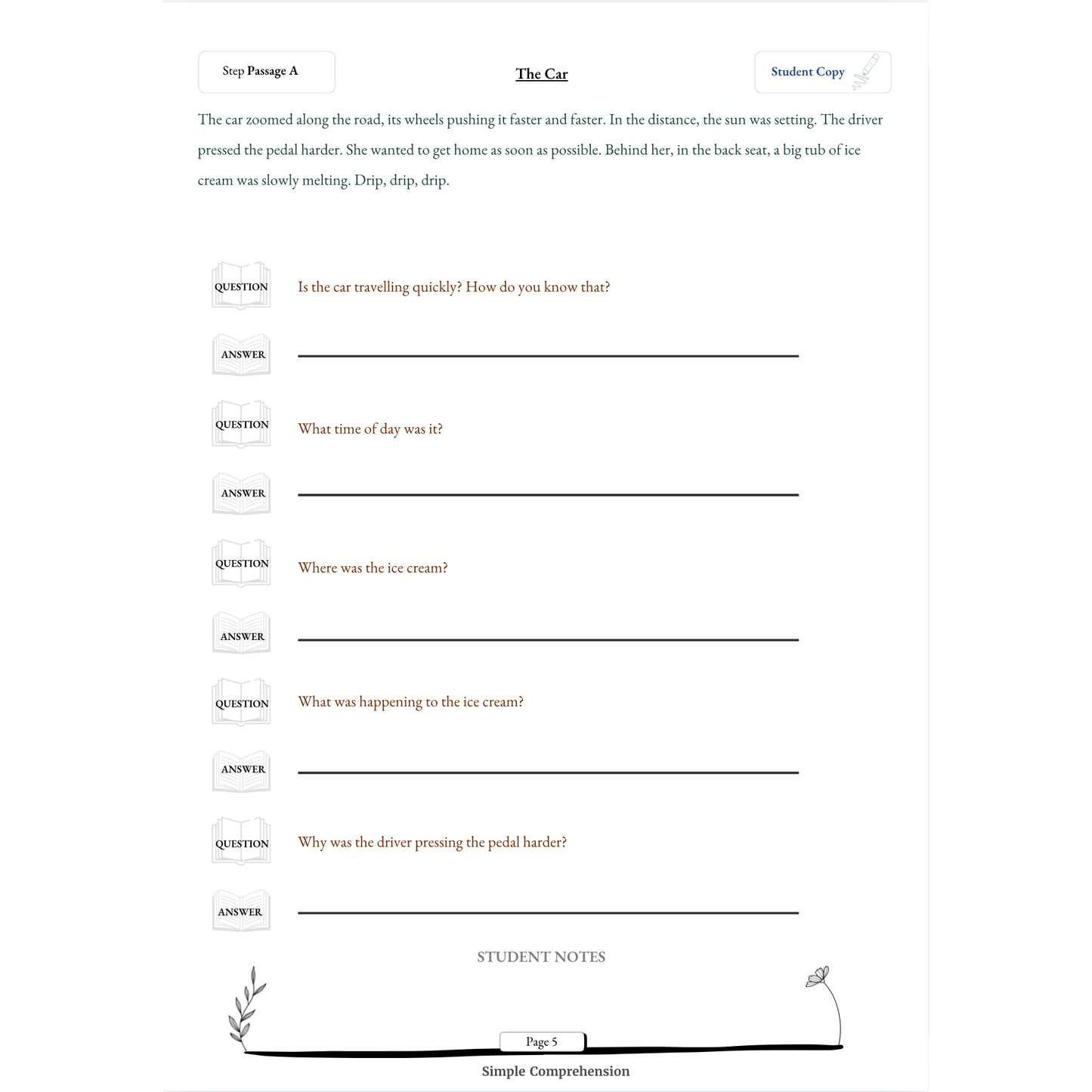 Free Sample | 2nd Edition | The Rather Serious Book of Comprehension Passages